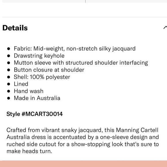 NWT MANNING CARTELL MIDI DRESS - Picture 7 of 8